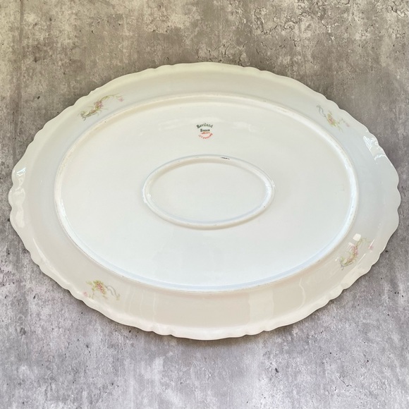 Vtg Haviland France Limoges Schleiger 57 Floral Oval Platter Serving Dish c1931 - Picture 6 of 8